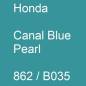 Preview: Honda, Canal Blue Pearl, 862 / B035.